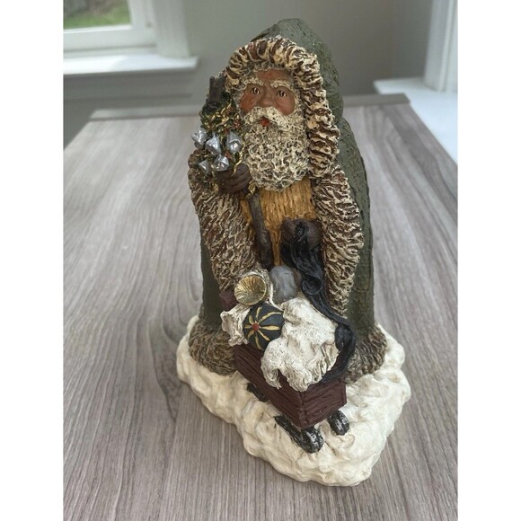 JUNE MCKENNA 1990 VICTORIAN SANTA WITH SLED SCULPTURE L.E 970/7500 SIGNED - Picture 3 of 11